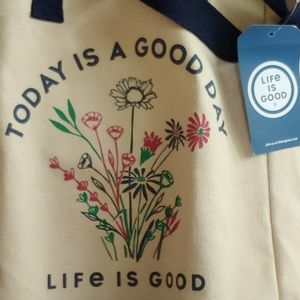 Life is Good canvas tote